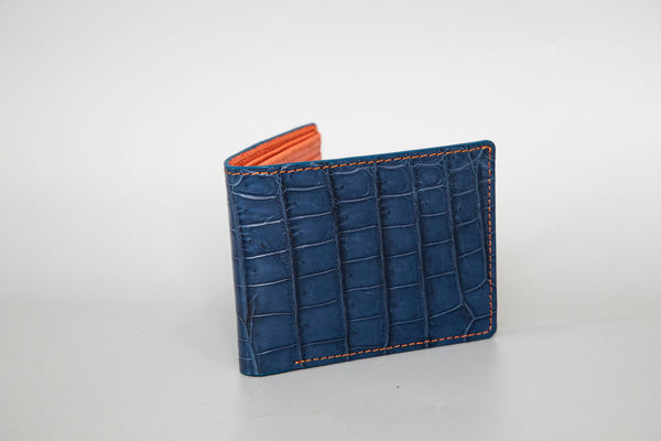 Blue Crocodile leather wallet