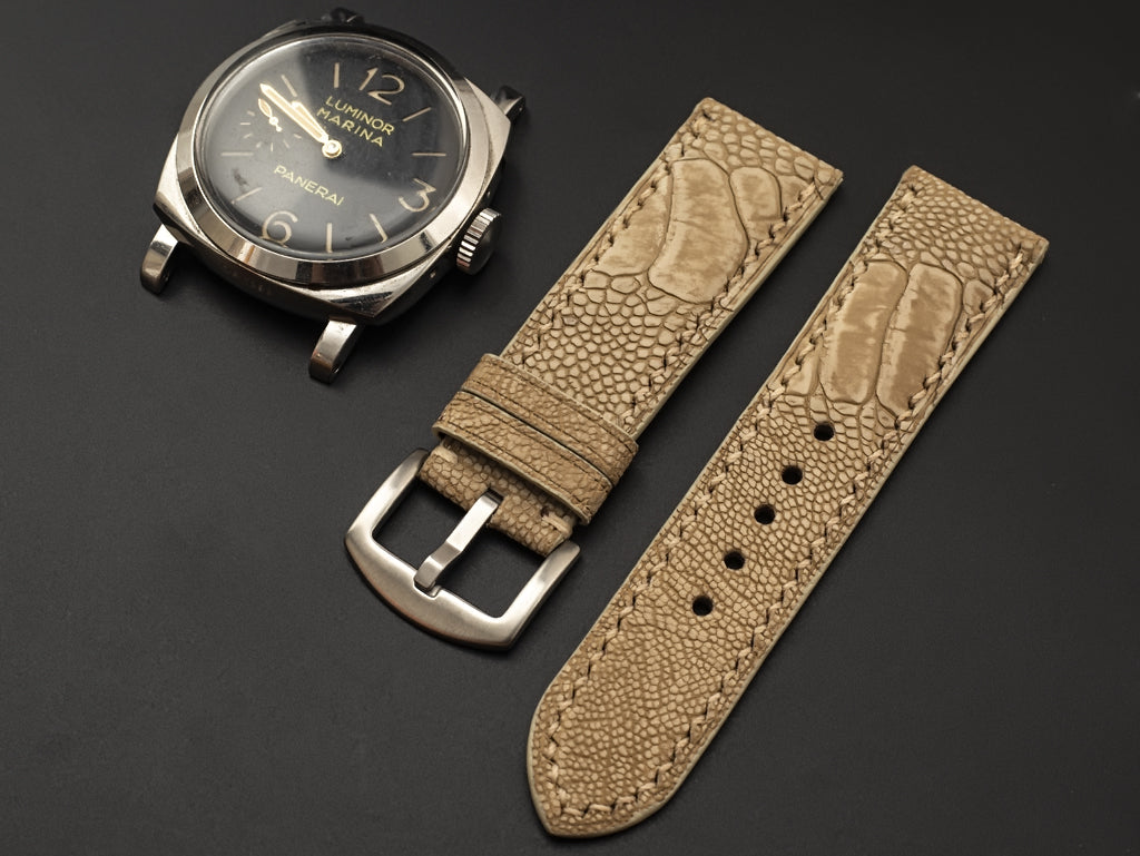 BEIGE OSTRICH LEATHER STRAP