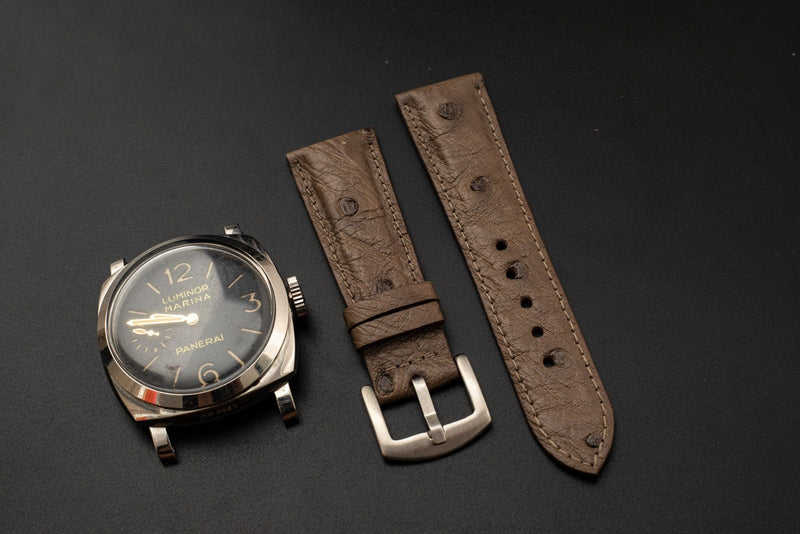 BROWN OSTRICH LEATHER STRAP