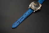 BLUE OSTRICH LEATHER STRAP