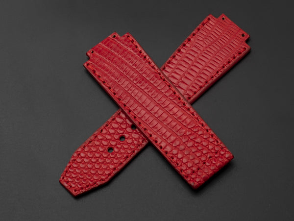 RED LIZARD LEATHER STRAP