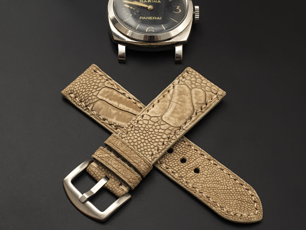 BEIGE OSTRICH LEATHER STRAP