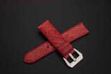 RED OSTRICH LEATHER STRAP