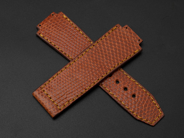 ORANGE LIZARD LEATHER STRAP