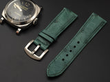 GREEN OSTRICH LEATHER STRAP