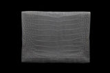 GREY HANDMADE GENUINE CROCODILE LAPTOP SLEEVE