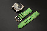 GREEN OSTRICH LEATHER STRAP