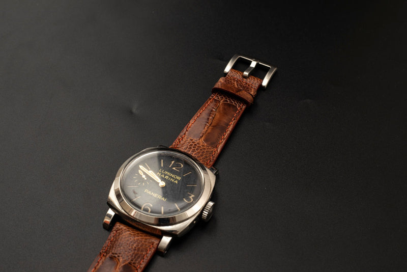 BROWN OSTRICH LEATHER STRAP