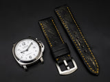 BLACK&GOLD CALF LEATHER STRAP
