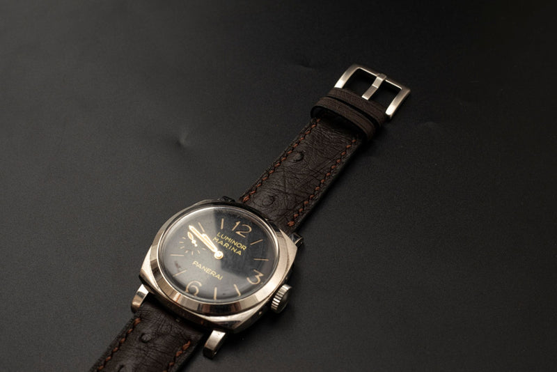 BROWN OSTRICH LEATHER STRAP