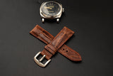 BROWN OSTRICH LEATHER STRAP