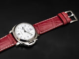 PINK CROCODILE BELLY LEATHER STRAP