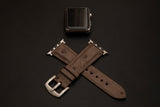 BROWN OSTRICH LEATHER STRAP