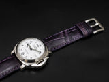 PURPLE CROCODILE BELLY LEATHER STRAP