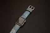 BLUE OSTRICH LEATHER STRAP