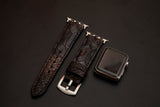 BLACK&BROWN PYTHON LEATHER STRAP