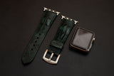 GREEN OSTRICH LEATHER STRAP