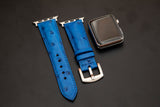 BLUE OSTRICH LEATHER STRAP