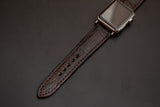 BROWN CROCODILE BELLY LEATHER STRAP