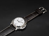DARK BROWN CROCODILE BELLY LEATHER STRAP