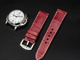 PINK CROCODILE BELLY LEATHER STRAP
