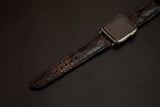 BLACK&BROWN PYTHON LEATHER STRAP