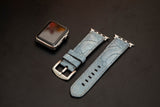 BLUE OSTRICH LEATHER STRAP