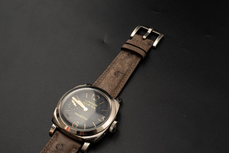 BROWN OSTRICH LEATHER STRAP