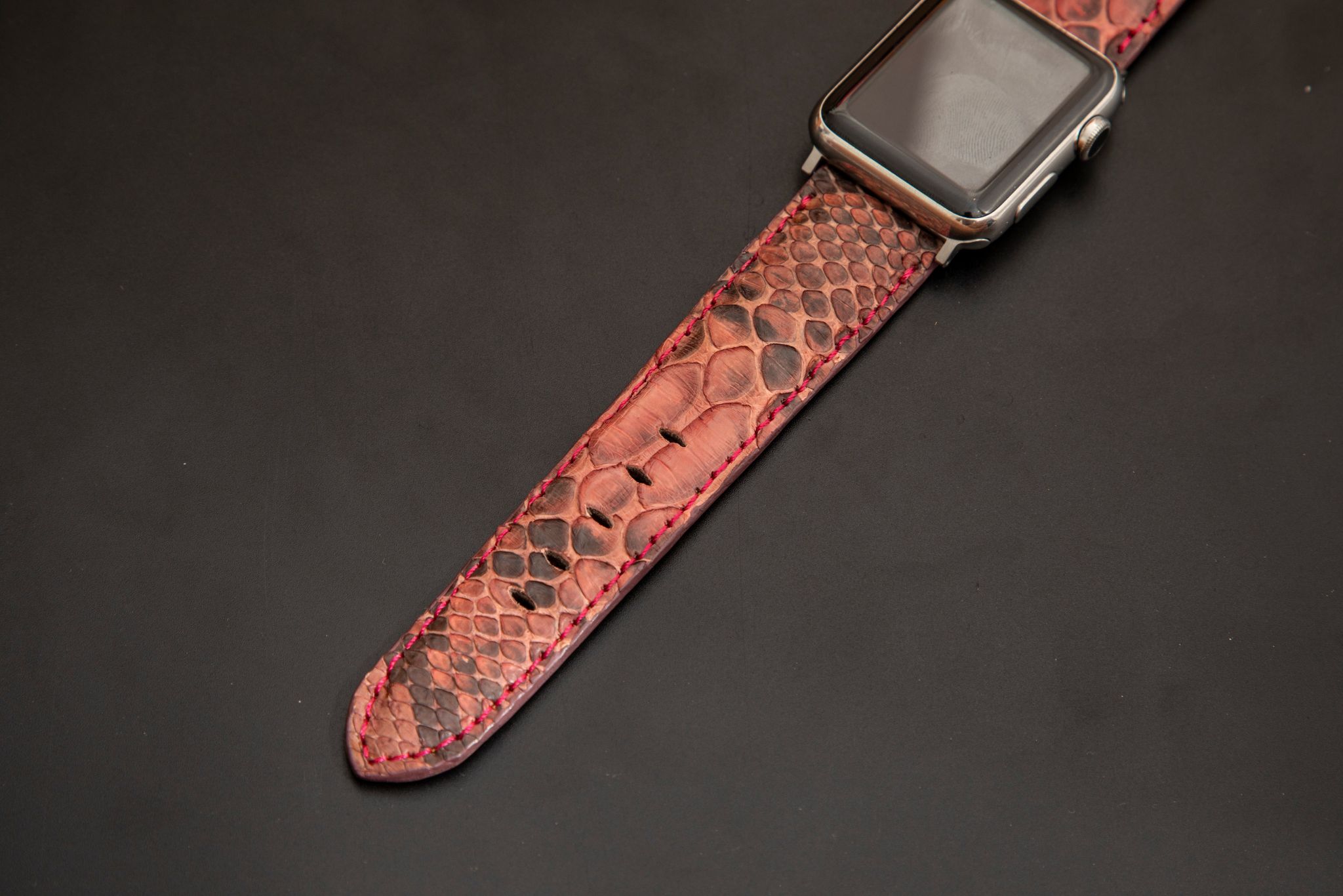 PINK PYTHON LEATHER STRAP