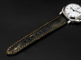 BLACK&GOLD CALF LEATHER STRAP