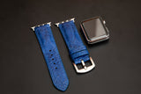 BLUE OSTRICH LEATHER STRAP