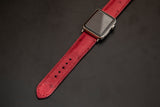 RED OSTRICH LEATHER STRAP