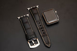 BLACK CROCODILE BELLY LEATHER STRAP - Lac Crado 