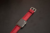 RED OSTRICH LEATHER STRAP