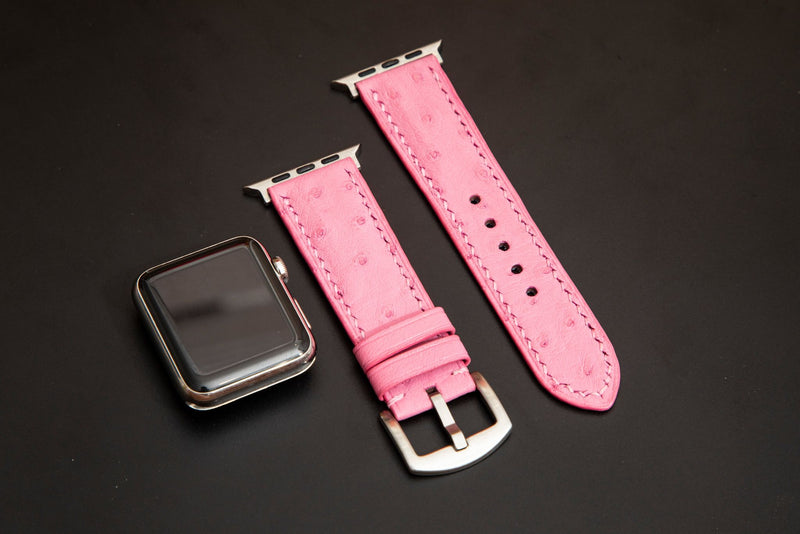 PINK OSTRICH LEATHER STRAP