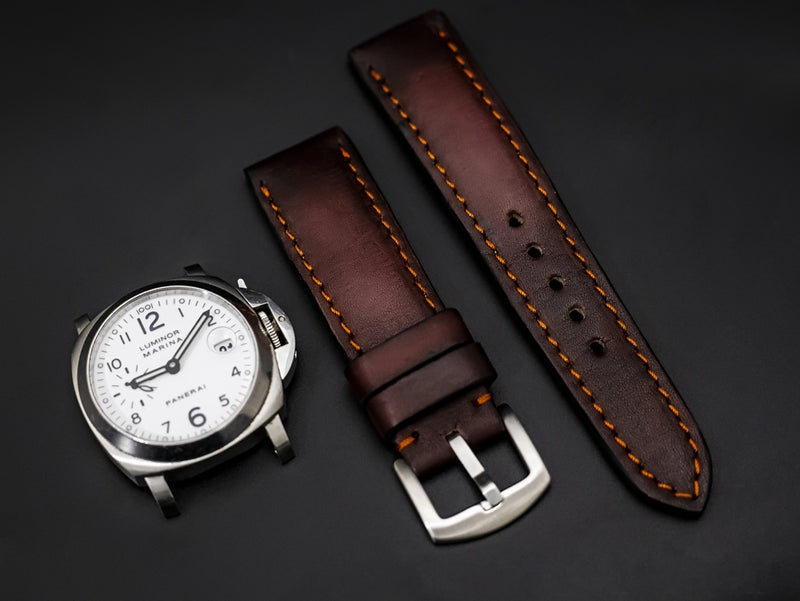 PINK&BLACK CALF LEATHER STRAP