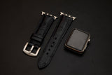 BLACK OSTRICH LEATHER STRAP