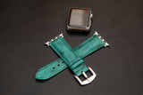 GREEN OSTRICH LEATHER STRAP