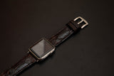 BLACK&BROWN PYTHON LEATHER STRAP