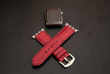 RED OSTRICH LEATHER STRAP