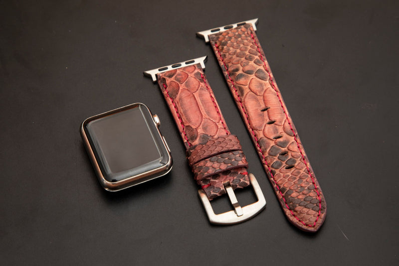 PINK PYTHON LEATHER STRAP