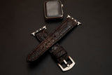 BLACK&BROWN PYTHON LEATHER STRAP