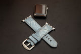 BLUE OSTRICH LEATHER STRAP