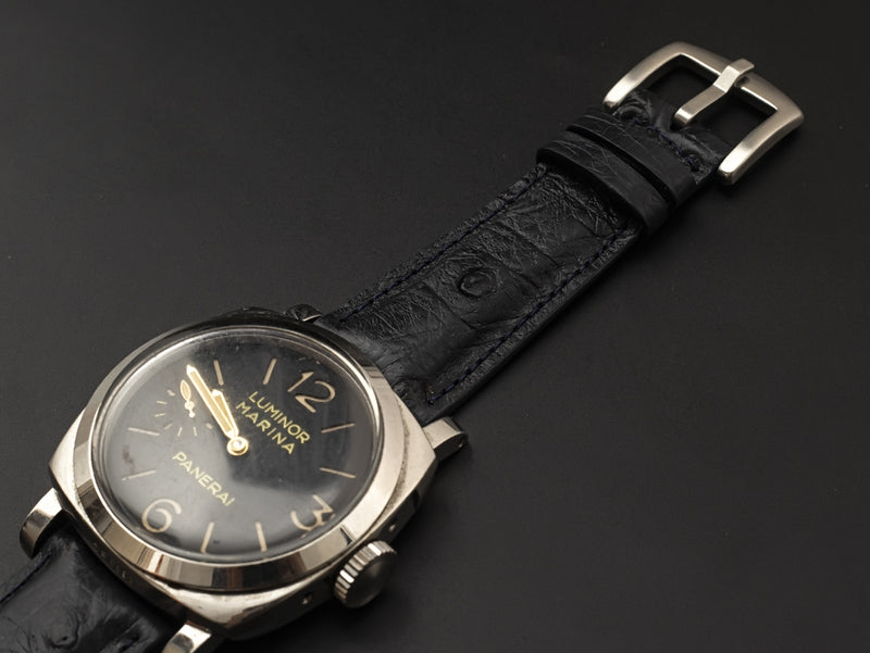 BLACK OSTRICH LEATHER STRAP