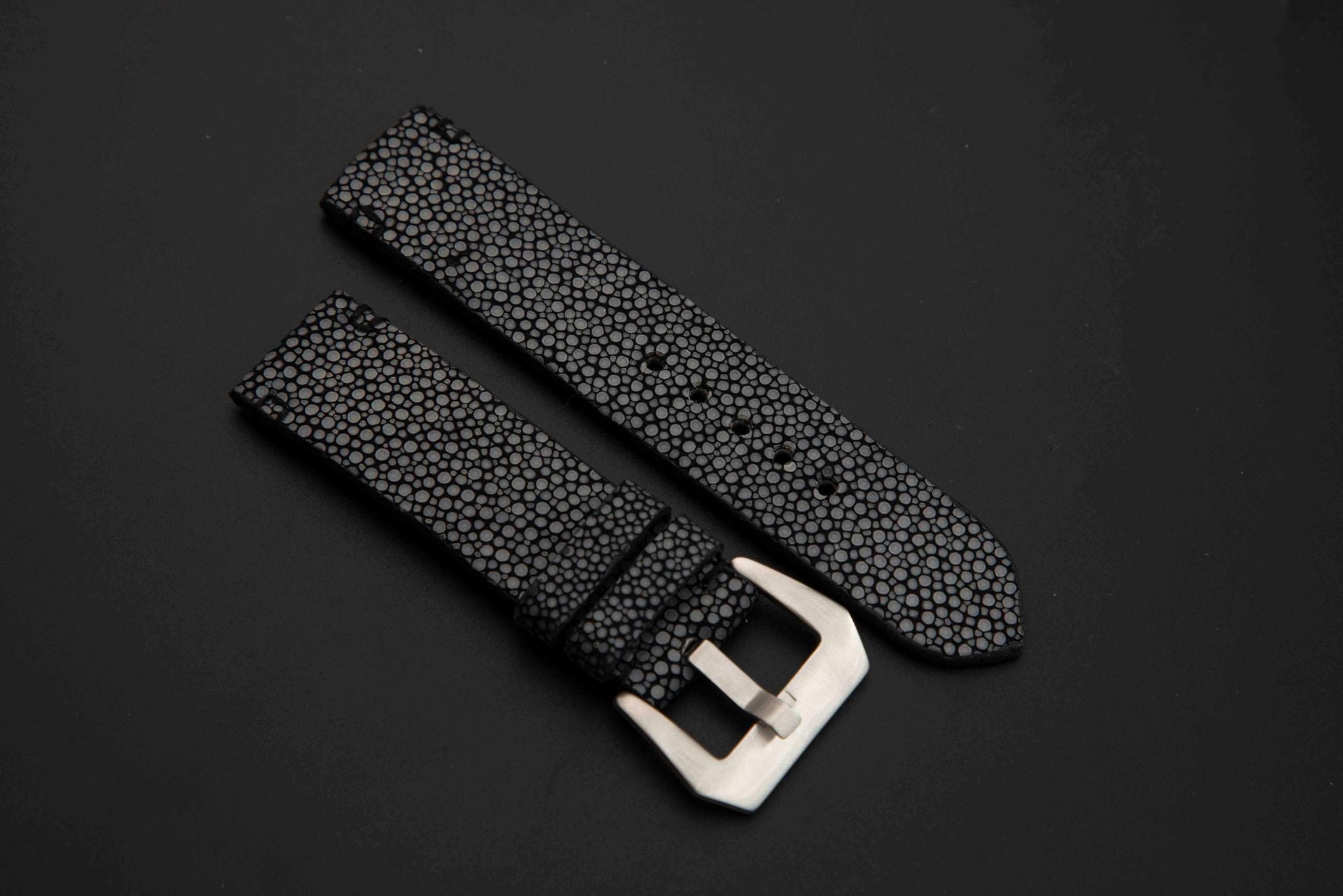 BLACK STINGRAY LEATHER STRAP