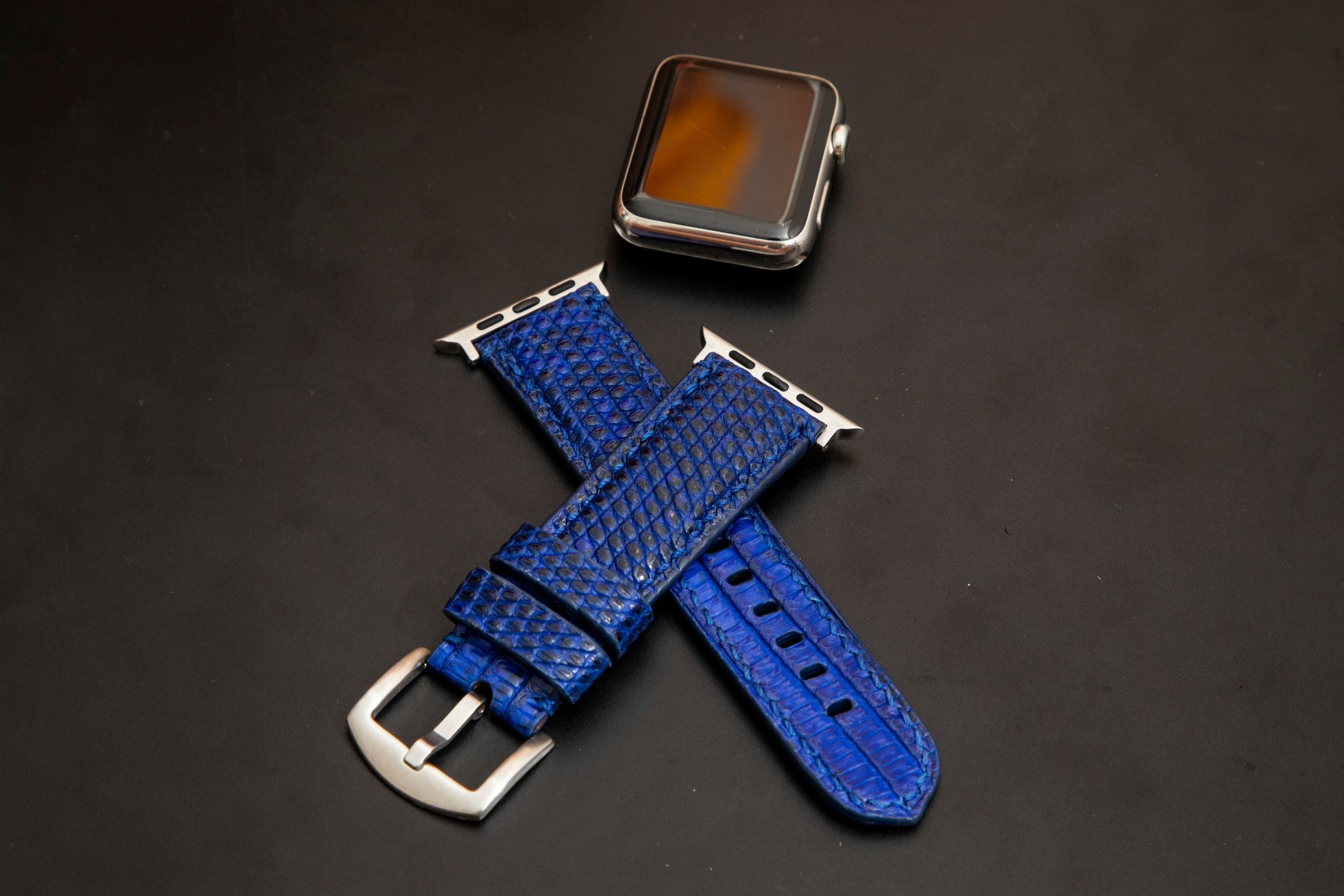 BLUE LIZARD LEATHER STRAP