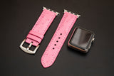 PINK OSTRICH LEATHER STRAP