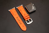 ORANGE OSTRICH LEATHER STRAP