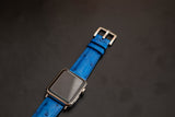 BLUE OSTRICH LEATHER STRAP