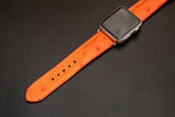 ORANGE OSTRICH LEATHER STRAP
